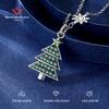 Min Yue Original S925 Silver Necklace with Zircon Christmas Tree Pendant for Women - European & American Style Clavicle Chain