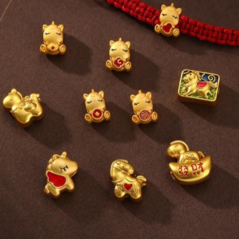 5 шт. Подвески-пони из цинкового сплава с покрытием, Шармы для DIY Ожерелья, Браслета, Серьг, Аксессуар