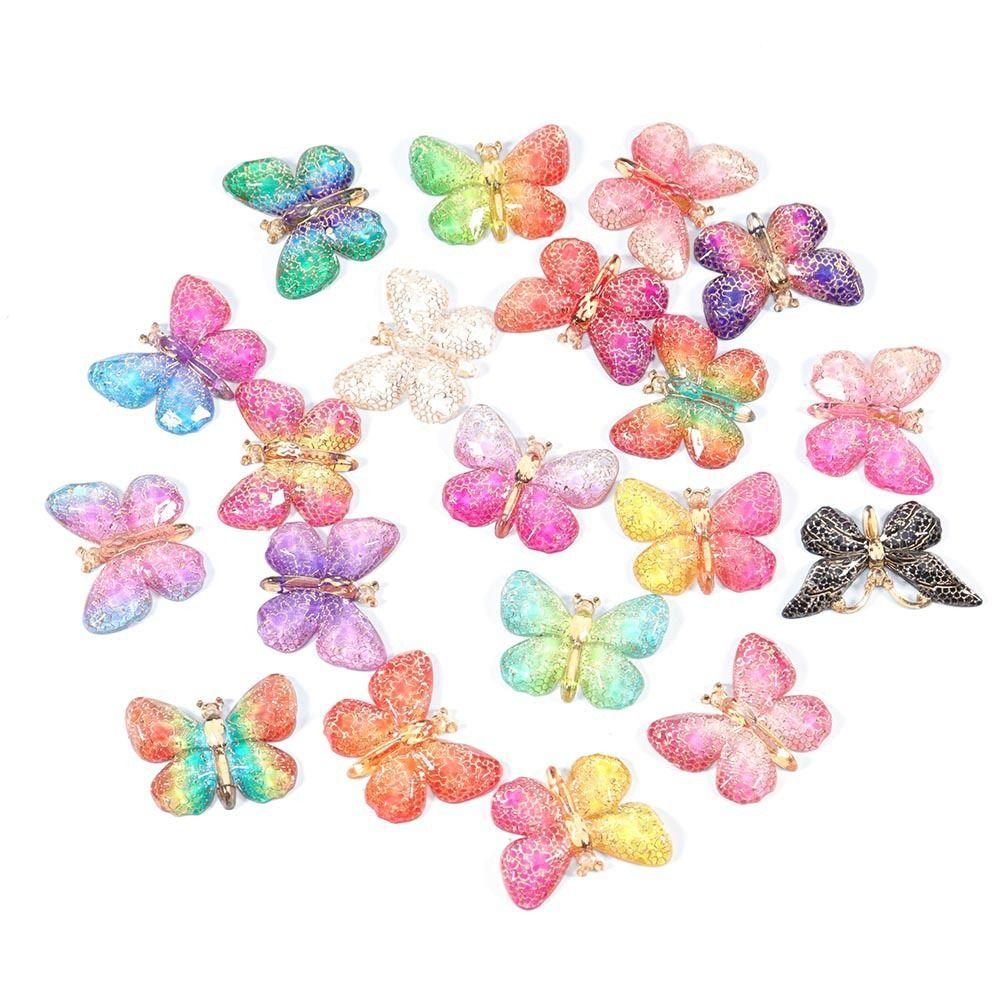 Two-tone Gradient Butterfly Beads For DIY Necklace Bracelet Jewelry Making Accessories