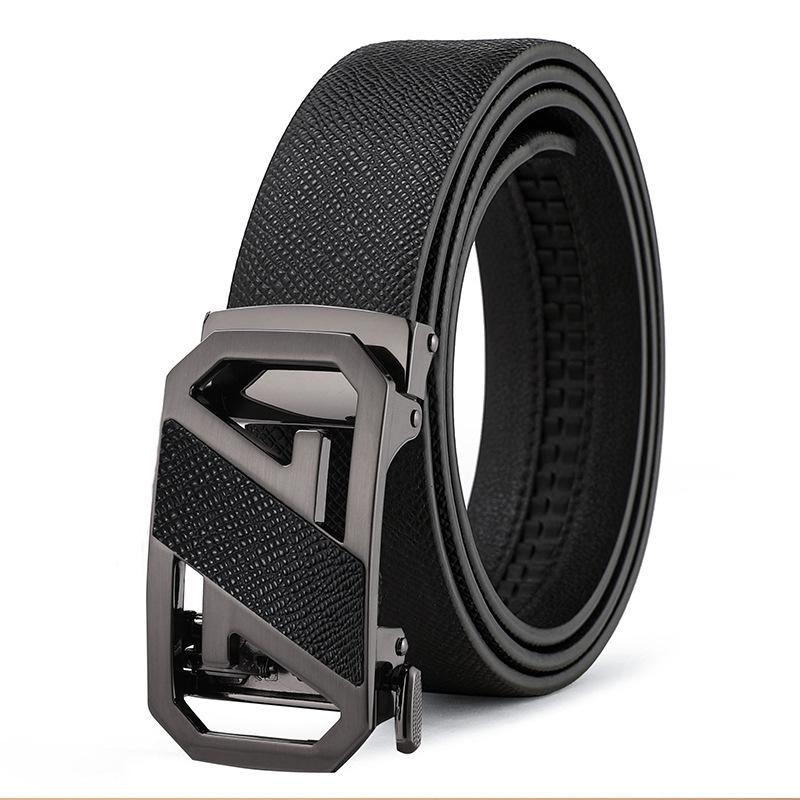 Мужской ремень из натуральной кожи, автоматическая пряжка на выбор, воловья кожа, повседневный ремень для мужчин среднего и молодого возраста, модный деловой ремень, мужской