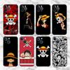 Case For Apple iPhone 11 13 14 12 Pro 7 Plus XR X XS Max 6 6S 13Pro Max Black Silicone Phone Funda Anime One- Piece