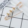 New 2Pcs Vintage Pearl Clothing Pins For Women Decor Dress Pants Buckle Brooches Set