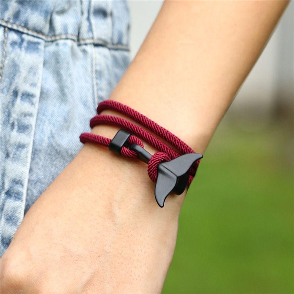 Zinc Zinc Alloy Birthday Gift Men Bracelet Fashion Jewelry Braided Rope Bracelet Korean Style Hand Strap