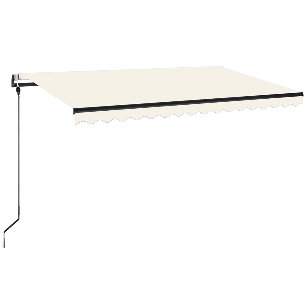Automatic Awning with LED Lights & Wind Sensor 400 x 350 cm Cream