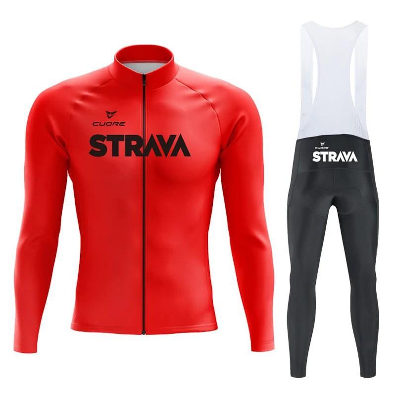 Men Women Cycling Jersey Set Long Sleeve Quick Dry Mountain Bike Riding Outfit Breathable Sportswear
