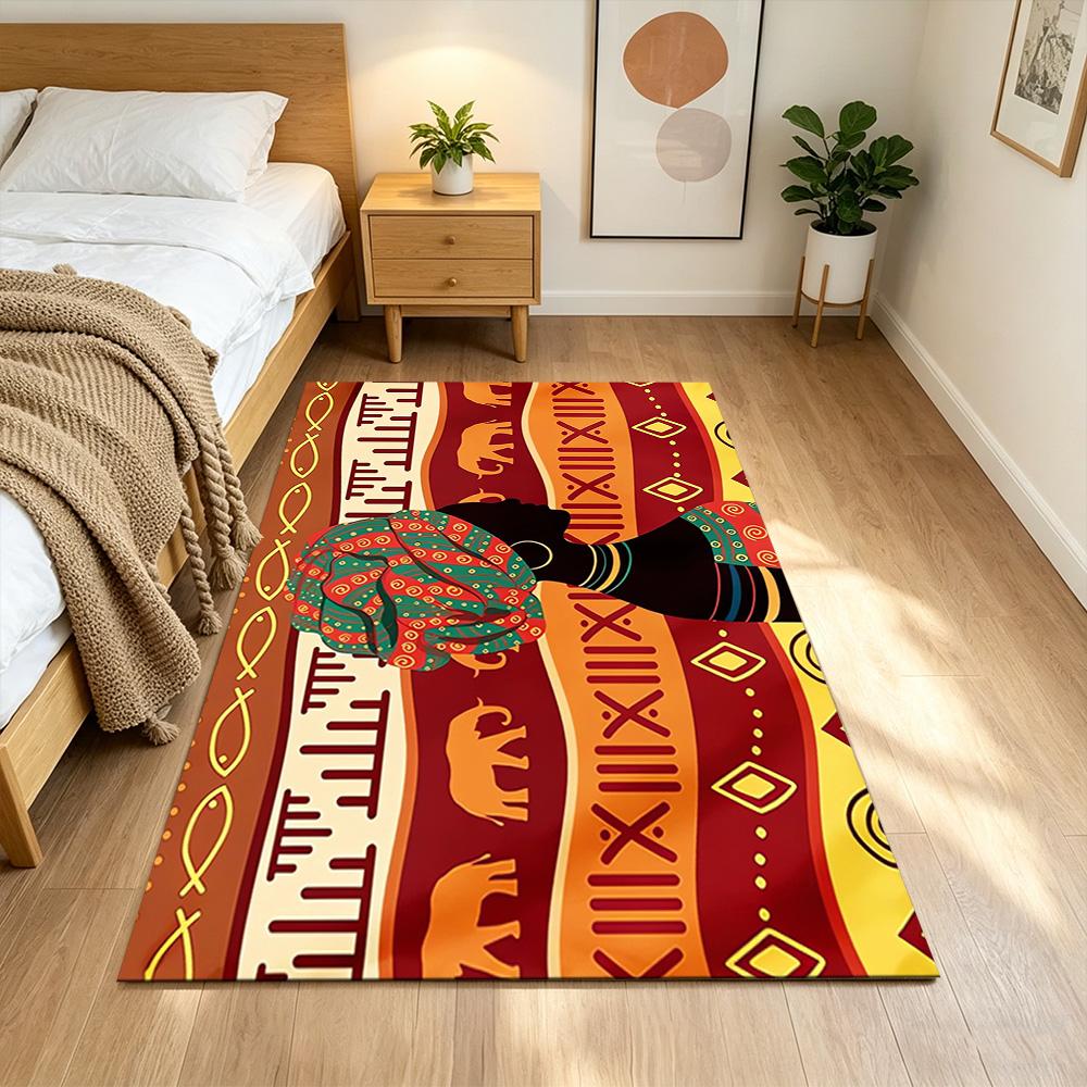 African Heritage And Tradition Non-Slip Home Carpet Design for Office Decor Living Room Bedroom Gift