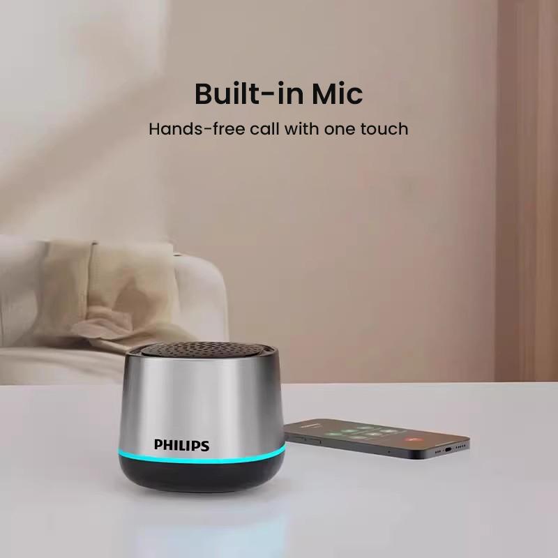 Philips Bluetooth-динамик TAS1009 Подключение Bluetooth 5.3, воспроизведение музыки, встроенный микрофон, звонки в режиме громкой связи