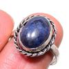 Кольцо из серебра 925 пробы с натуральным содалитом, размер 7,5 z1W19