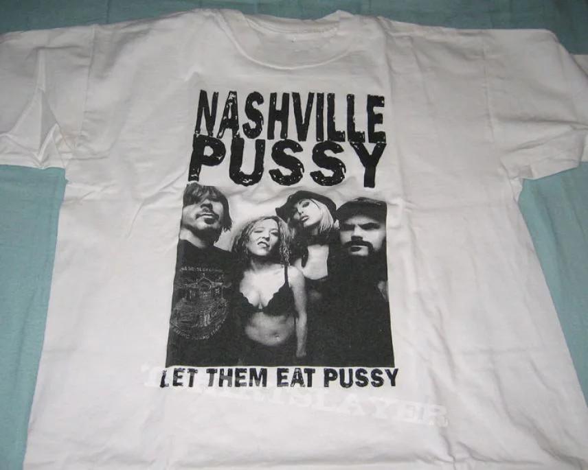 Nashville Pussy Music For Lovers White T-Shirt Cotton S-5XL Unisex T-Shirt
