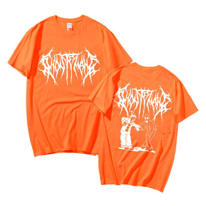 Футболка с двусторонним принтом Ghostemane, футболка унисекс, футболки Pouya, хлопковые топы, уличная одежда, модные футболки в стиле хип-хоп для пар