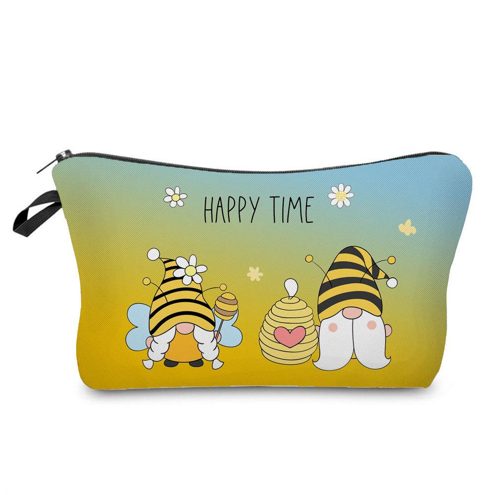 Женская косметичка с принтом гномов, органайзер для туалетных принадлежностей, дорожный кейс для хранения 6392