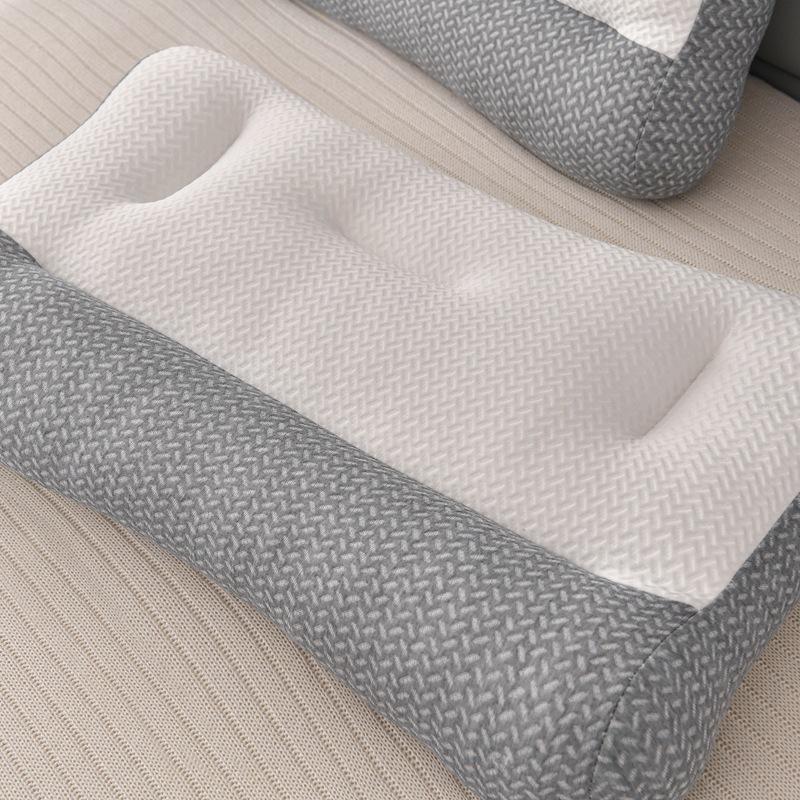 Удобная подушка для шеи с защитой от натяжения, высокоплотная трикотажная шелковая подушка с перьями, эргономичная одинарная подушка для шеи