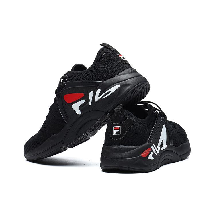 Fila Heritage-FHT Comfortable Fabric Low-Top Training Running Shoes Women Sneaker Black A12W132104FBK