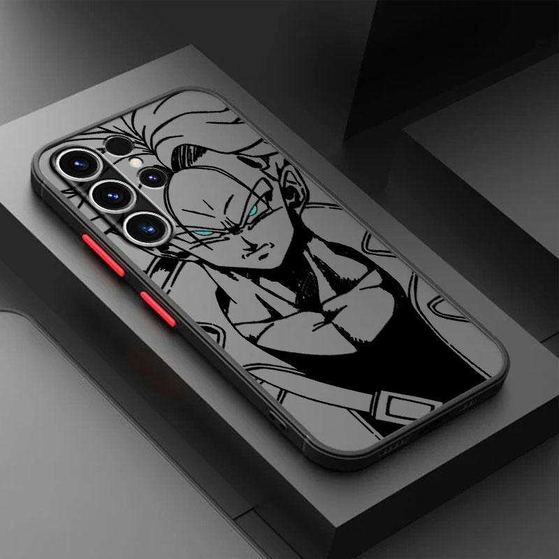 Черный чехол-бампер для телефона Samsung Galaxy S9 S21 S10 S24 S23 Ultra S25 S20 Note 20 10 S21 FE S22 Plus Dragon Ball Torankusu