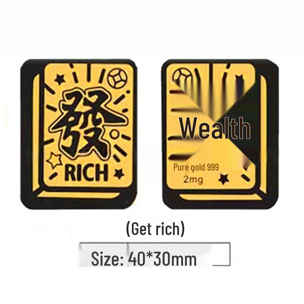 999 Pure Gold Wealth Cat Sticker: Prosperity Generator & Creative Gift for Mobile.