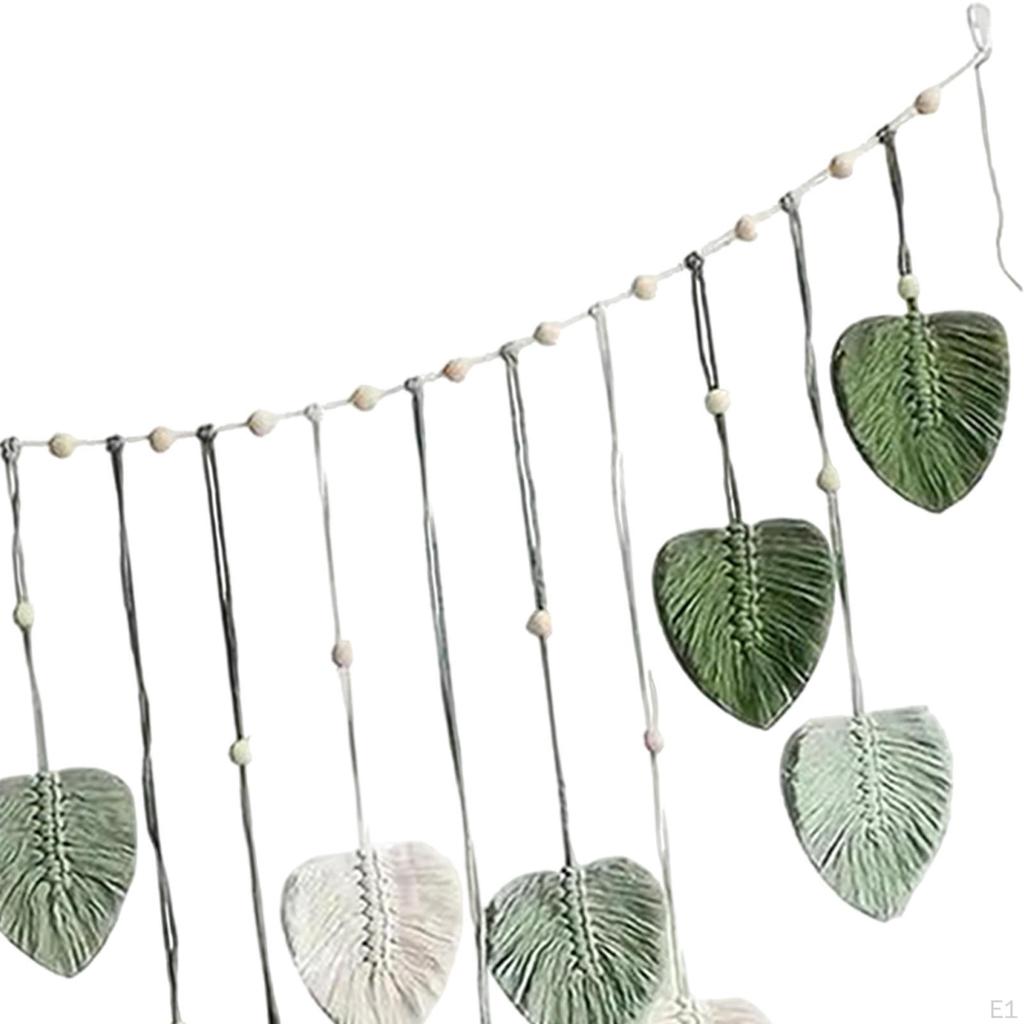 Изготовленные вручную листья-кисточки, макраме, настенное украшение для декора квартиры