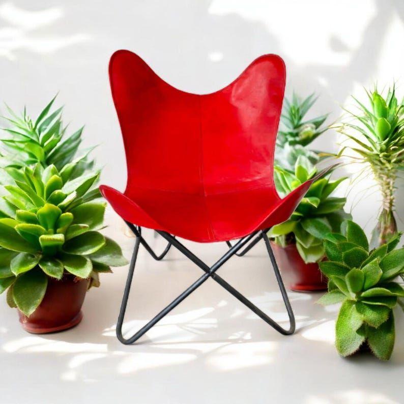Кресло Butterfly Leather Chair - винтажное кресло в стиле модерн середины века | Кожаное кресло для отдыха ручной работы