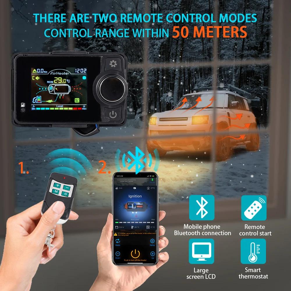 Универсальный комплект парковочного отопителя 2-8 кВт Горизонтальная камуфляжная модель с функцией Bluetooth и голосового воспроизведения 12 В 24 В 220 В Аксессуар