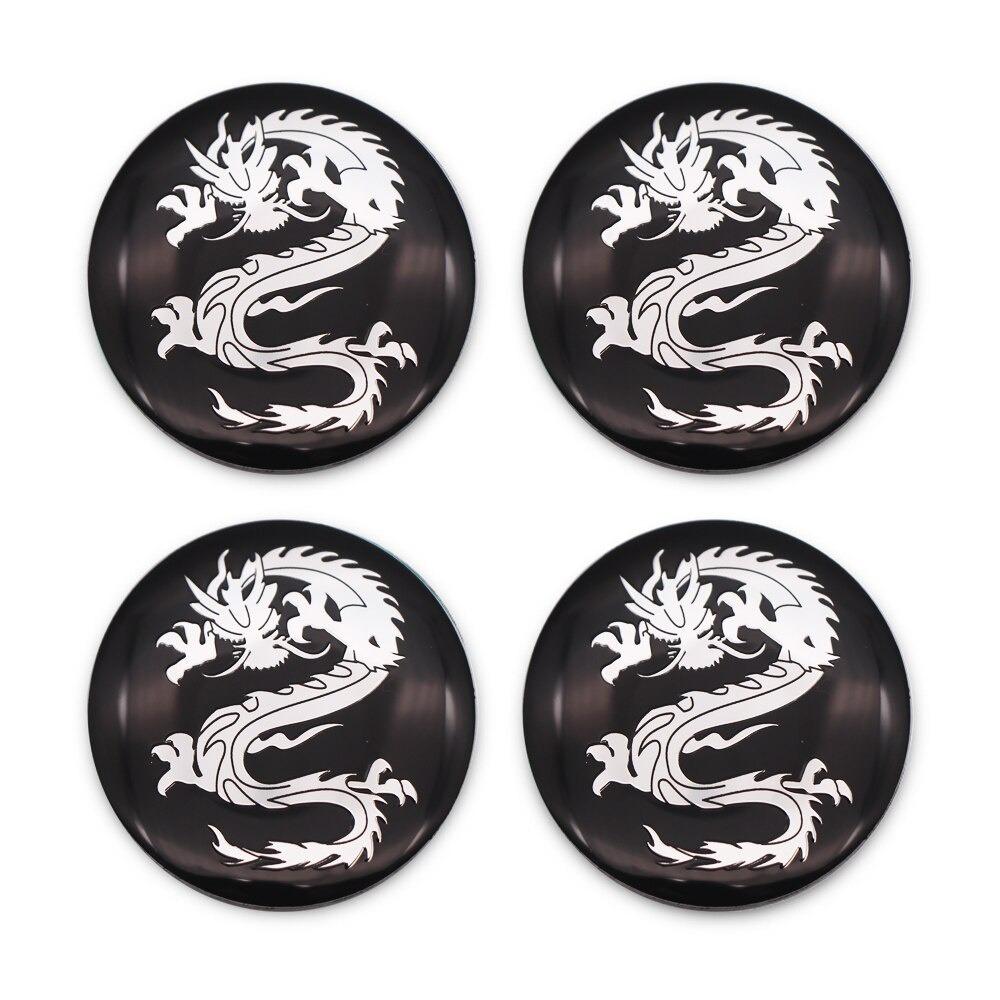 4 шт./лот 56 мм колпак ступицы колеса автомобиля Dragon, наклейка, алюминиевая крышка центра колеса, эмблема, наклейки