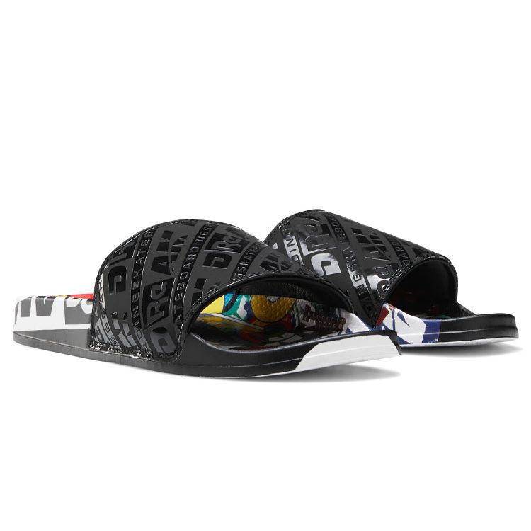 Reebok BlackEyePatch X Classic Slide Черный Swag Оранжевый Обувь Белый G55625