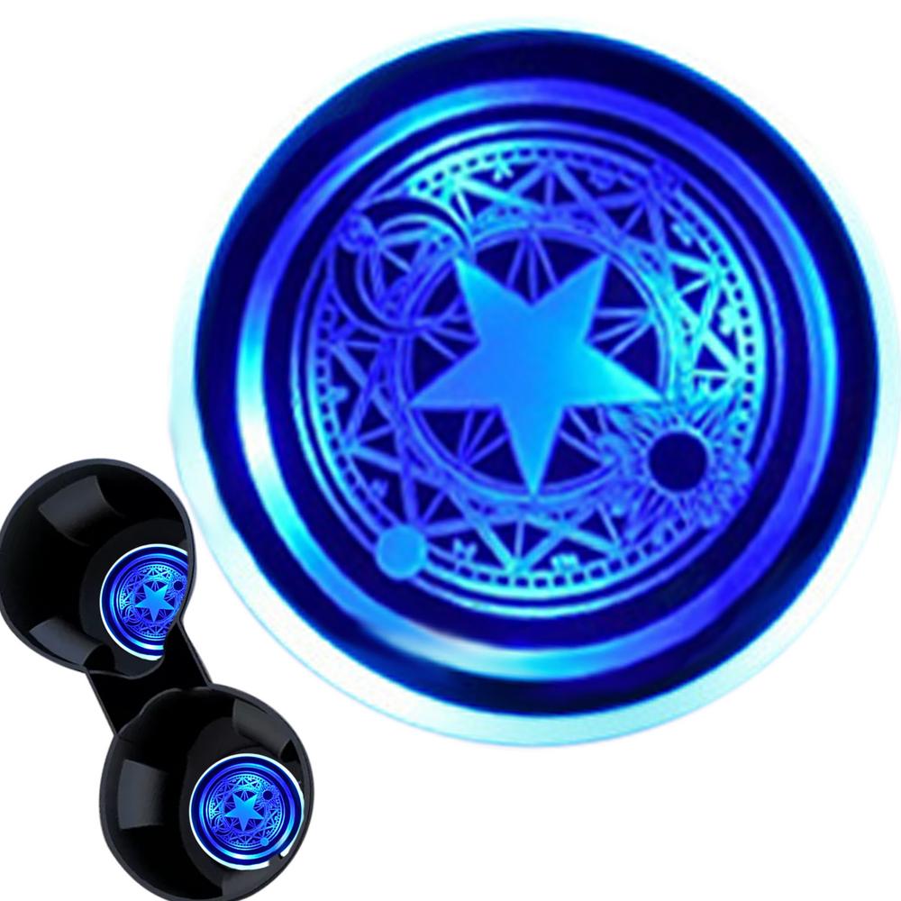 Автомобильный подстаканник со светом Противоскользящий автомобильный подстаканник Коврик для чашки Светодиодный подстаканник-вставка Коврик для чашки для напитка 7 цветов меняющийся Для каравана