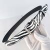 First Layer Cowhide Zebra Pattern Leopard Leather Pattern Leather Belt With Casual Pants Short Skirt Jeans Women'S Belt