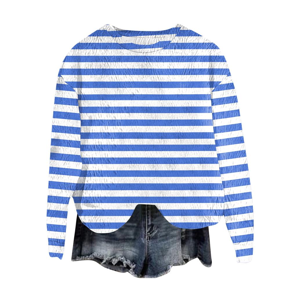 Женский модный пуловер с круглым вырезом, футболка с длинным рукавом, с принтом