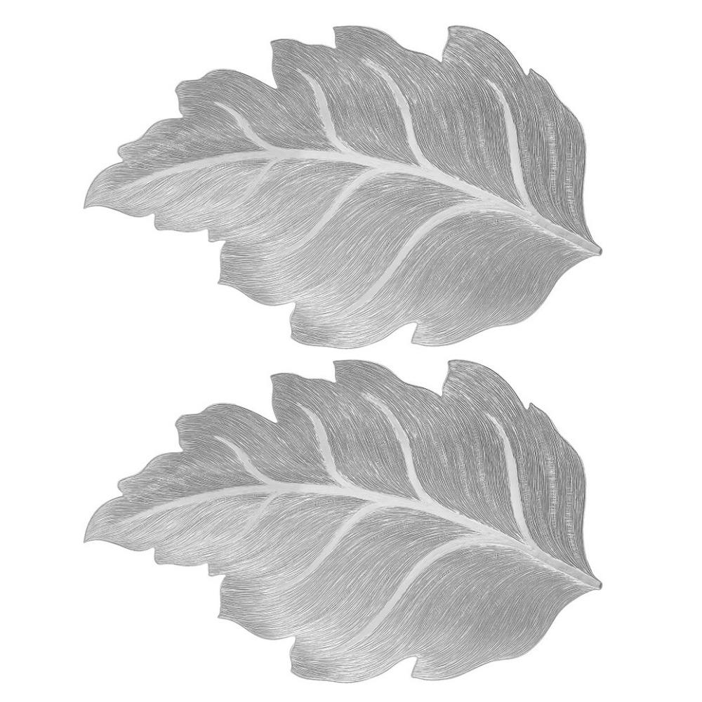 2Pcs Non-Slip PVC Table Mat Anti-stain Decorative Table Mat Tableware Pad Table Decoration