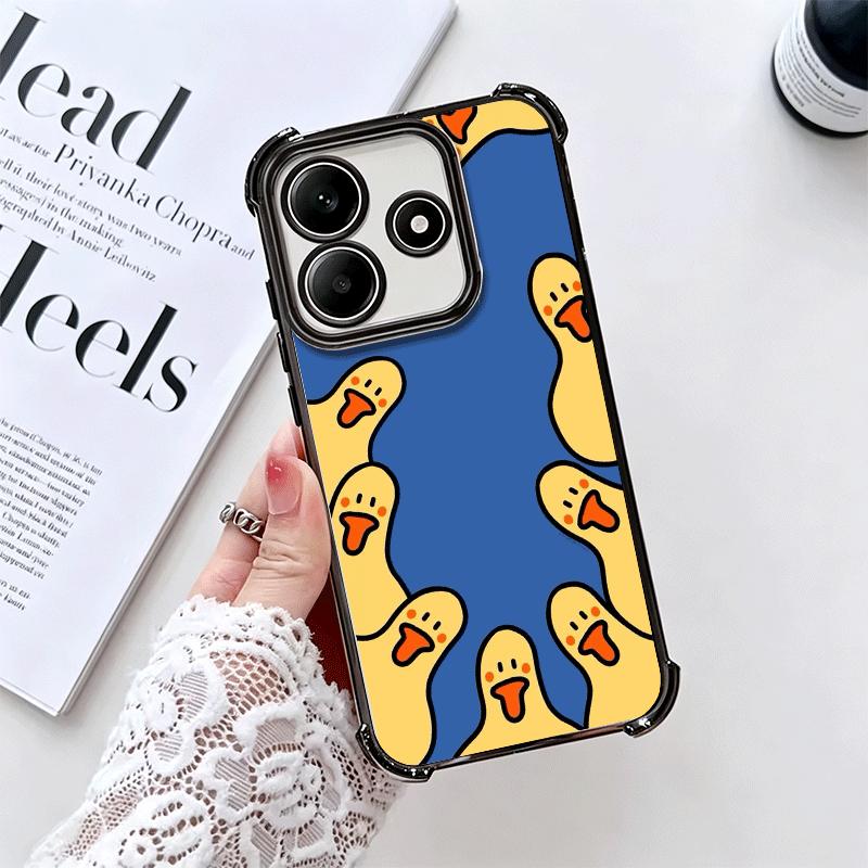 Мультяшная Милая Утка Мягкий Чехол Для Телефона Для Xiaomi Redmi Note 14 15 Pro Plus 13 12 11S 11T 5G 10 9S 9 Покрытие Противоударный Fundas