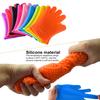 1 Pair Silicone Gloves Heat Resistant Oven Mitts with Quilted Liner Non-Slip Textured Grip Kitchen Gloves for BBQ Baking Cooking