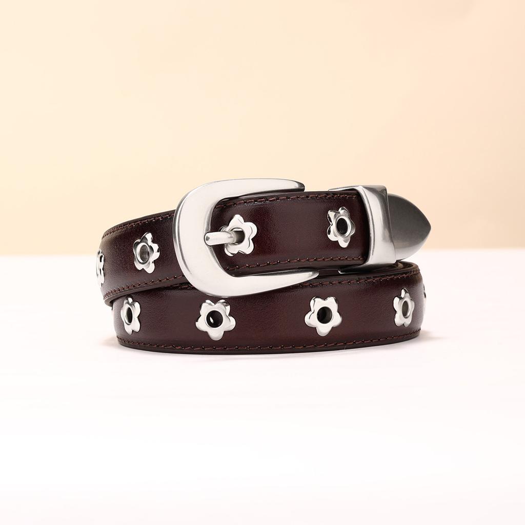 Новый Ретро Высококачественный Женский Ремень из Верхнего Слоя Кожи, Персонализированный Модный Ремень, Модный и Универсальный, Повседневный Ремень для Брюк