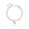 Jewelry Signature Silver Enamel Chain Bracelet Hlsbr332W