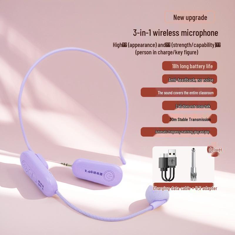 Universal Wireless Handheld Microphone with Small Bee Amplifier and Outdoor Speaker for Teachers