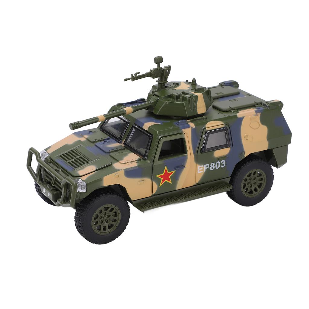 1:32 Alloy Military Alloy Model Car Sound and Light Pull Back Off Road Vehicle Model for Children