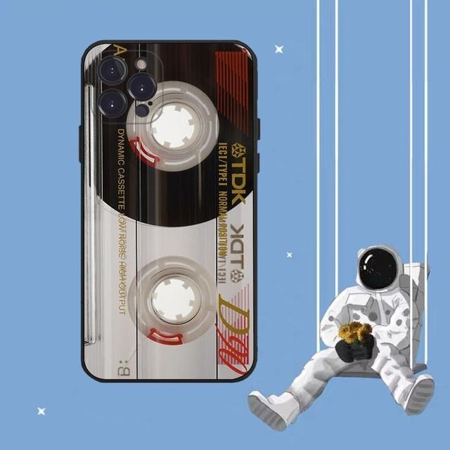 Cassette Tape Phone Case For iPhone 14 11 12 13 Mini Pro XS Max Cover 6 7 8 Plus X XR SE 2020 Protective Shell