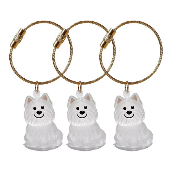 3Pcs Cat Hair Storage Box Keychain Transparent Acrylic Dog Hair Memorial Bottle Pet Hair Collector Container Key Ring Pet Owner Keepsake Gift