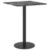 VidaXL Table Top Black 30x30 Cm 6mm Tempered Glass and Marble Design