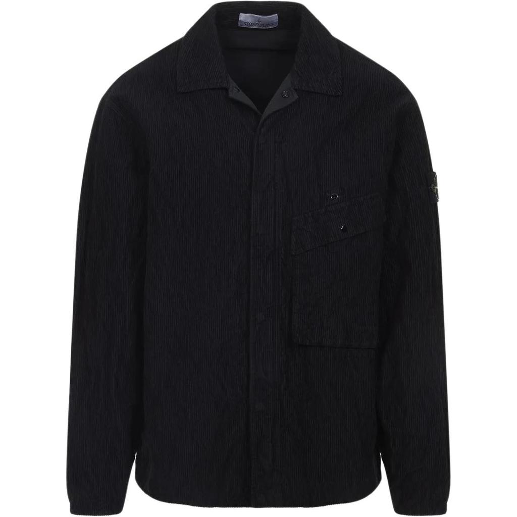 STONE ISLAND Solid Color Polo Collar Long Sleeve Jacket Men Jackets K2S151200020S0229-V0029