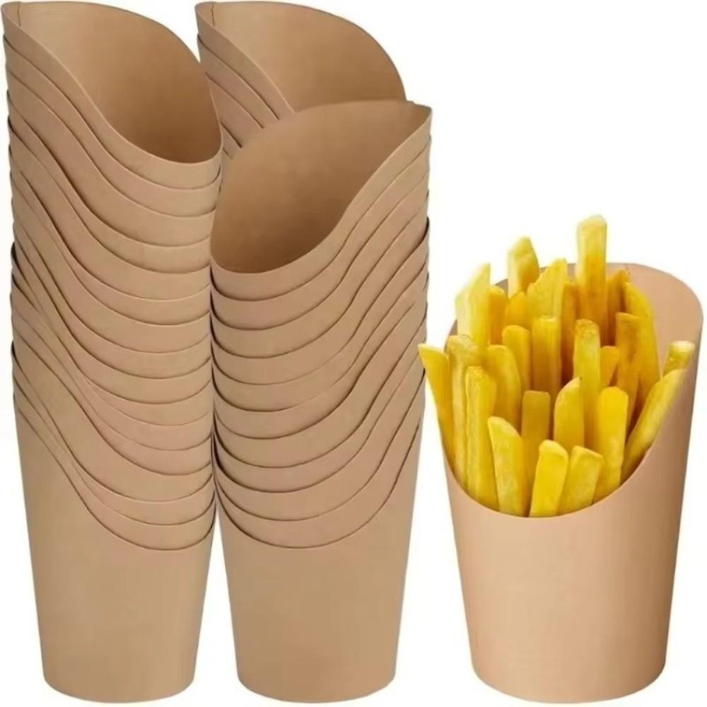50PCS Thickened Egg Waffle Paper Cup Water Proof Take-out Snack Boxes Kitchen Use