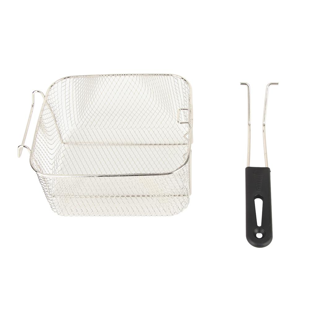 Корзина для фритюра с длинной ручкой, корзина-сито для жареных продуктов, металлическая сетка, электрическая корзина для фритюрницы