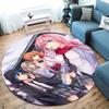 Franxx Round Area Rug Carpet Rug For Living Room Bedroom Sofa Playroom Decor Nonslip Floor Mat