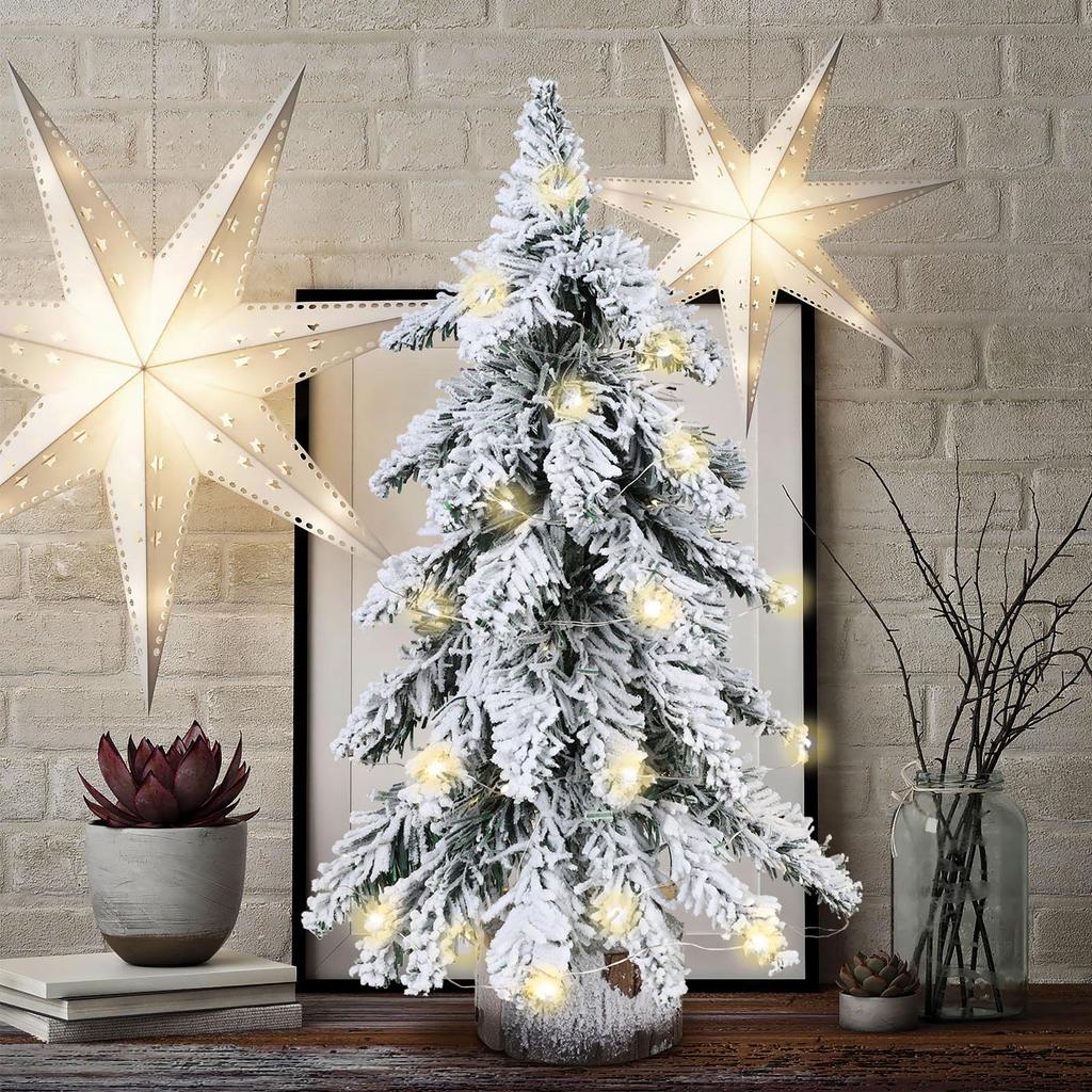 Artificial Xmas Tree 45cm Versatile Mini PVC Simulation Decorative Xmas Tree Tabletop Ornament White