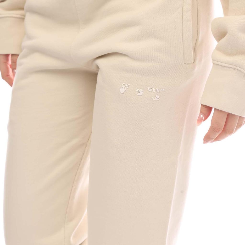 Off White Womens/Ladies Swimming Man Jogging Bottoms