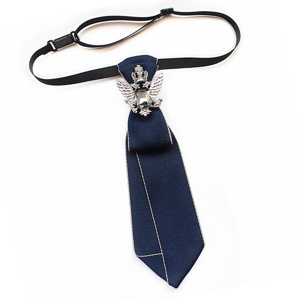 Uniform Ties For Janpanese JK Uniform Cosplay Accessory Neckwear Jk Seifuku Anime Necktie with Rhinestones Metal Charm