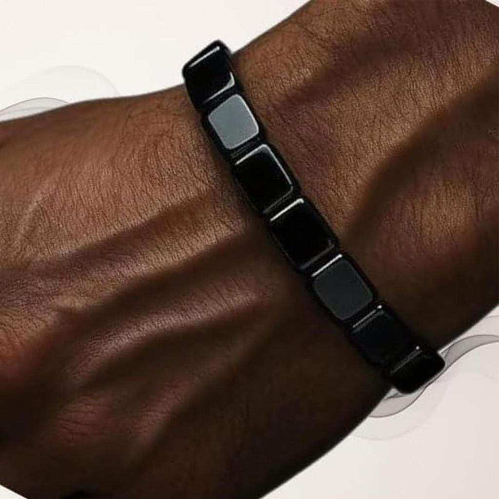Браслет из гематита Мужской браслет из натурального гематита Мужские украшения Декор для запястья Повседневная носка для отца, мужа