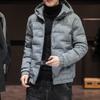 Модная мужская хлопковая одежда, легкая и короткая зимняя новая тенденция, утолщенная куртка с капюшоном, молодежная мужская одежда больших размеров