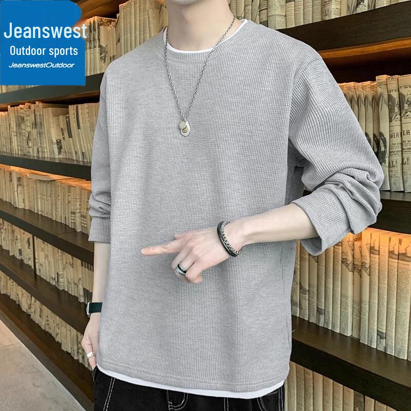 Повседневный топ с круглым вырезом и длинным рукавом для мужчин Jeanswest