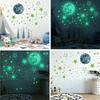 453 Pieces Glow in The Dark Stars Wall Stickers, Moon and Stars Luminous Stickers, Fluorescent Star Sticker Ideal for Ceiling, Nursery, Wall Decor