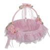 Wedding Supplies Rhinestone Basket Lace Bamboo Flower Basket Portable Small Flower Basket