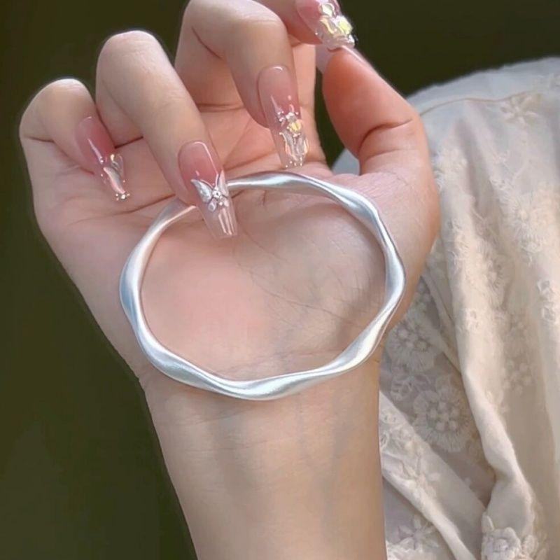 Ancient French style Mobius ring bracelet, matte plain ring, closed bracelet, gift for girlfriend and mother, versatile temperament